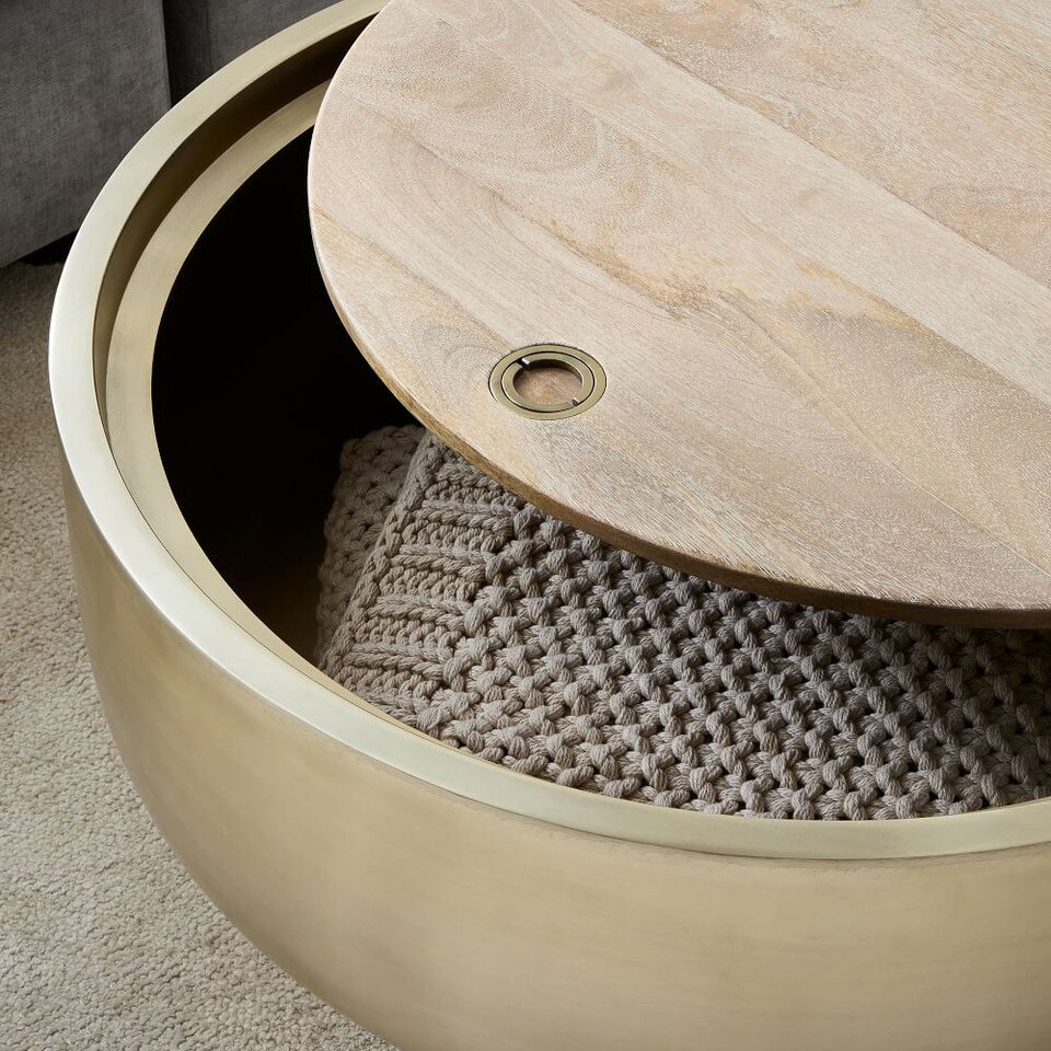 Drum Storage Coffee Table (81 cm) West Elm UK